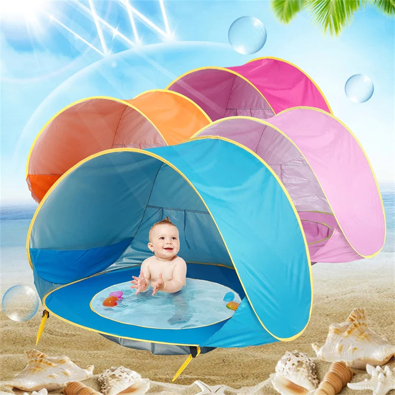 Barraca de praia do bebê crianças à prova dwaterproof água automático sun toldo tenda portátil uv-proteção sunshelter acampamento ao ar livre barraca de praia.